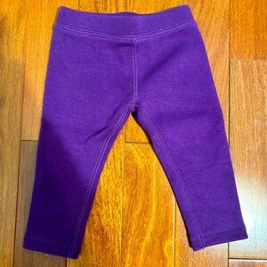 Primary Grape Baby cozy fleece-lined legging
